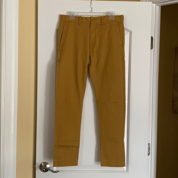gold chino pants
